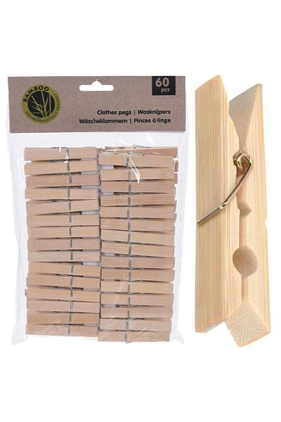 Vilde Wooden clothespins 60 pcs.