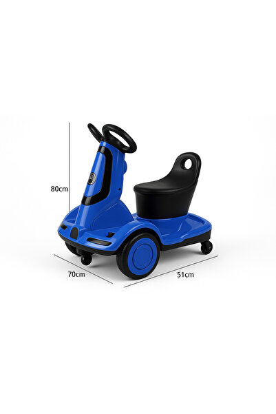 rexa Four-Wheel Electric Scooter for Kids with Double Drive, Music & LED Lights