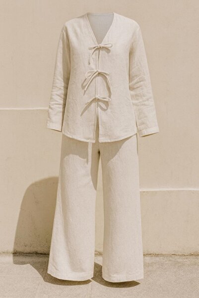 HAKKE Bow detailed top-bottom set