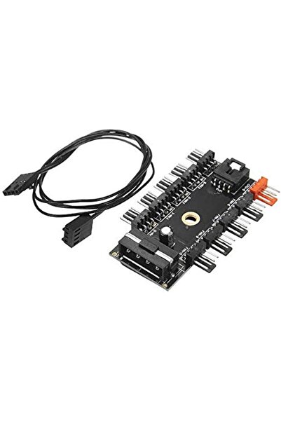 Hype Store 4337 10 Port Fan Multiplexer Y Pwm Splitter 4 Pin 12V Switch Power...