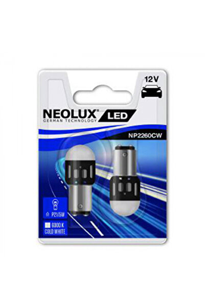 NEOLUX Set 2 becuri LED 12V 1.2W Bay15D Blister