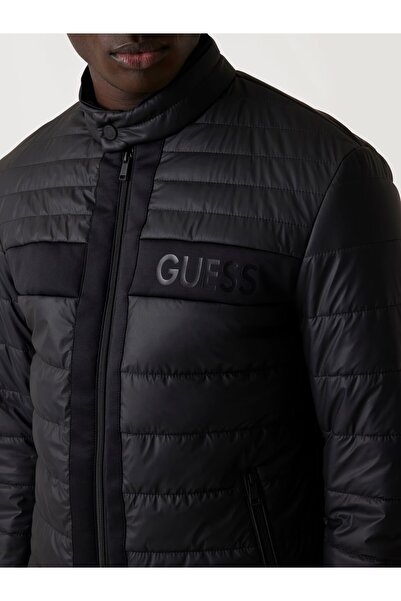 Guess Streç Dolgulu Erkek Logolu Ceket M4YL16WFHD0