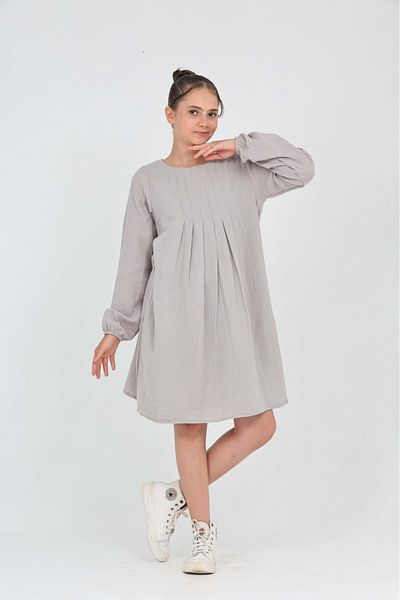Toontoy Girl's Pleated Detailed Dress