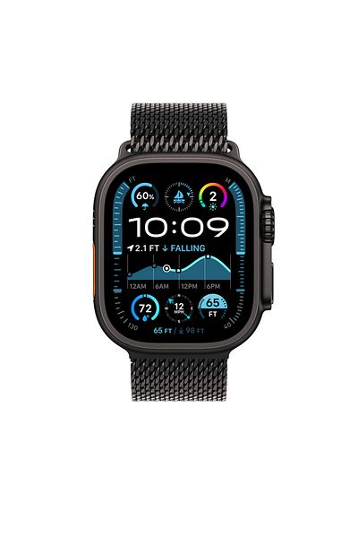 noktaks Apple Watch Ultra 49mm Compatible - Band Titanium Mesh - Krd-100 - Titanium-Silver - T37474