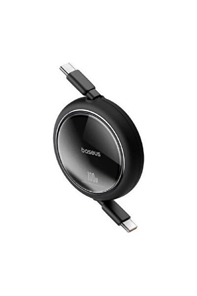 Baseus Free2Draw Mini Retractable Charging Cable Type-C to Type-C, 100Watts, 1Mm, Cluster Black
