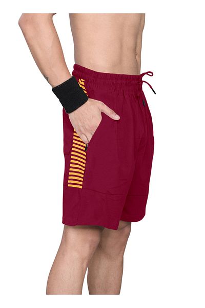 LAUREN SMITH Athletic Men’s Shorts 100%Cotton Comfortable Workout, Elastic Waist & Zipper Pockets-
