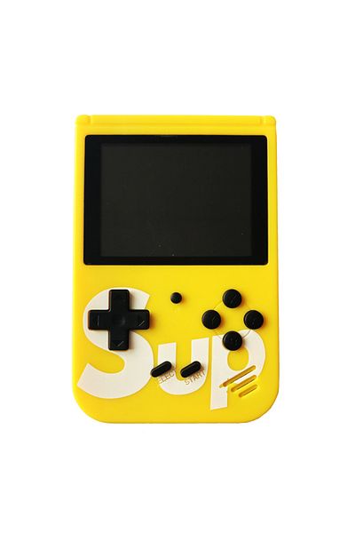 RIF REFCO SUP Game Box mini console, 400 games, LCD screen, AV cable for connecting to TV, yellow RIF REFCO