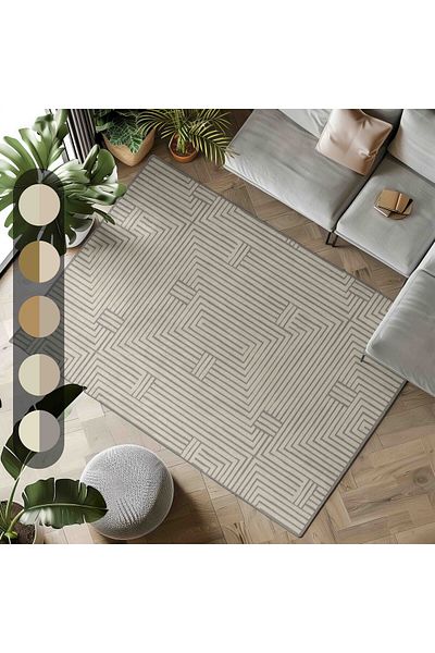 Alkaffary Zawra carpet with a modern design that suits all your home's carpet furnishings, gray beige, multiple sizes