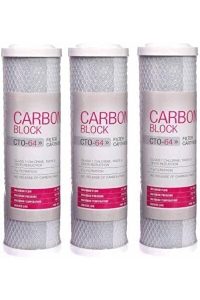 Genel Markalar SULOOK 190 Su Arıtma Cihazı Filtresi 3lü Blok Karbon Filtre Seti