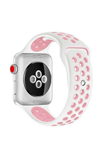 noktaks Apple Watch 44mm Compatible - Cord Silicone Strap - Krd-02 - No19 - T11154