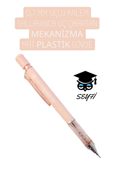 SEYFİKİRTASİYE 0.7 mm Tip Pen Shake Mechanism That Removes the Tip Matte Plastic Body