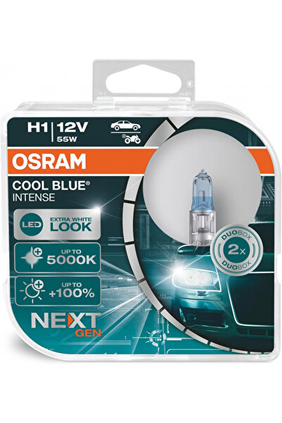 Osram Σετ 2 λαμπτήρες αλογόνου H1 12V 55W Cool Blue Intense NextGen