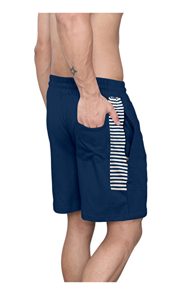 LAUREN SMITH Athletic Men’s Shorts 100%Cotton Comfortable Workout, Elastic Waist & Zipper Pockets-