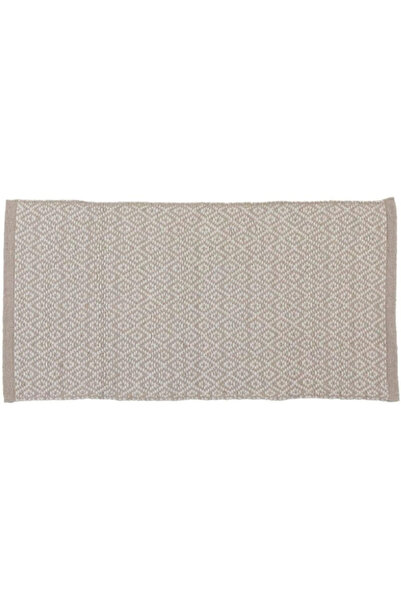 Tendance سجادة قطنية مستطيلة منسوجة مضفرة، 45 × 90 سم