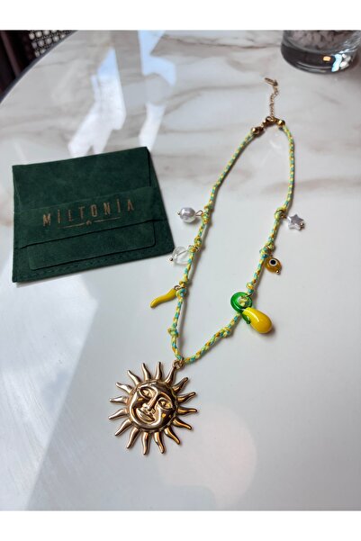 Miltonia Sun Lemon Pepper Summer Rope Necklace