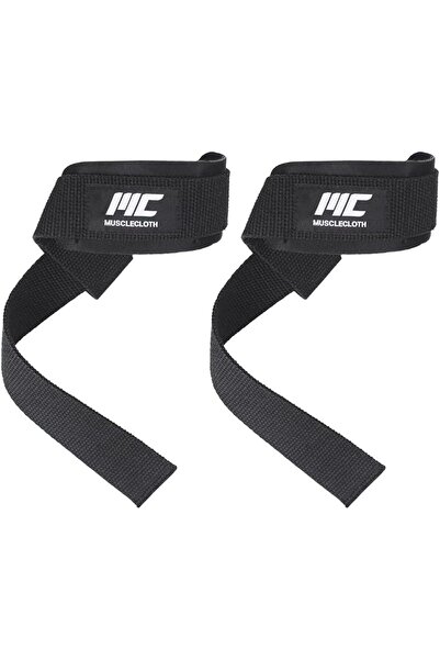 MUSCLECLOTH أشرطة رفع مبطنة باللون الأسود - قطع مريح