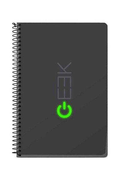 Stylizedd Geek On A5 Spiral Notebook Dark Grey