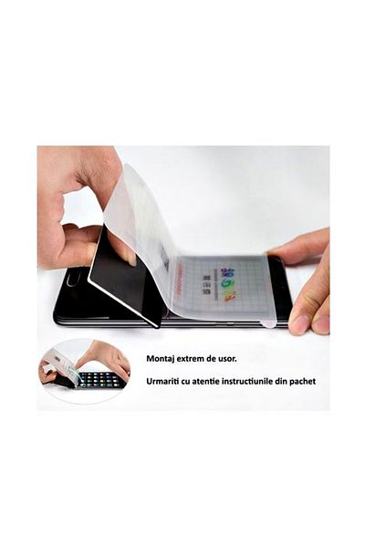 Atlas Folie silicon compatibil Samsung S22 Ultra, instalare ușoară, protecție completă, transparent