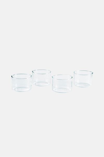 Tchibo 4 Piece Of Desert Glass Oven Dishes 200 ml, Transparent