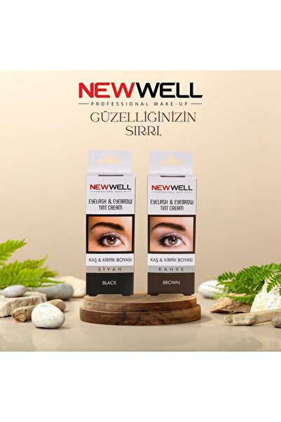 New Well NEWWELL SİYAH KAHVE İKİLİ KAŞ KİRPİK BOYASI