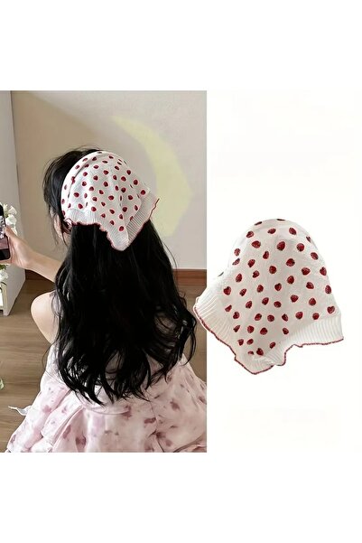 Efna Store تاج بوهيمي مزين بالفراولة، عصابة رأس، إكسسوار شعر وشاح