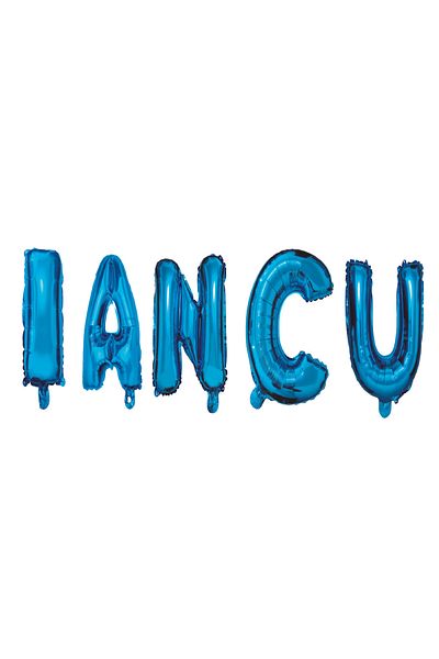 SDX Market Iancu Name Balloon Set, Blue, 40Cm
