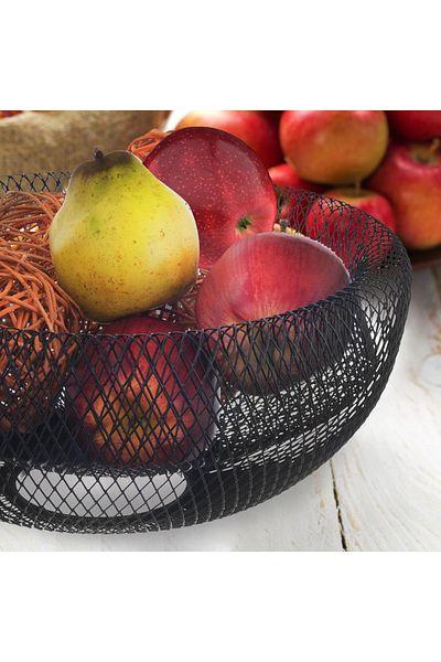 shumee RADKA black metal fruit basket