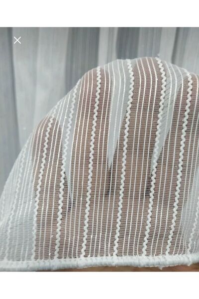 Bsrn Tasarım Tek Makarna Burgulu Tül Perde 1/3 Sık Pile Ağır Gramajlı Ütü Ist...