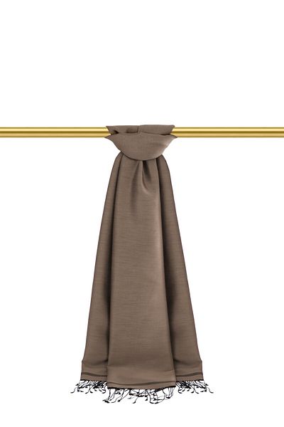 Bursa İpek Mink Black Double Sided Silk Shawl