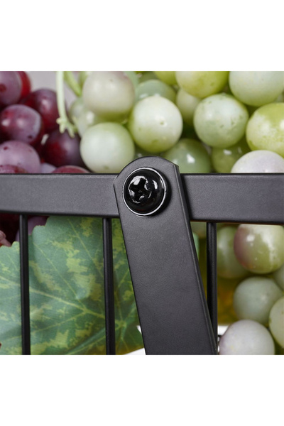 shumee Black metal fruit basket, 3 tiers