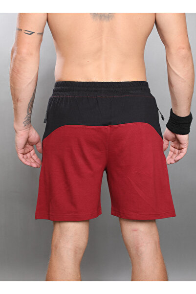 LAUREN SMITH Athletic Men’s Shorts 100%Cotton Comfortable Workout, Elastic Waist & Zipper Pockets-