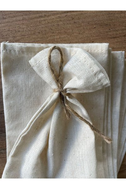 LİFENES 30'lu Çok Amaçlı Keten Bez Kese 10x15 cm - Jüt İpli Hobi, Hediyelik, Lavanta, Takı, Fidan, Paketleme Kesesi