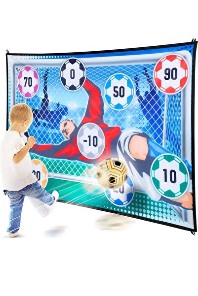 SonicTouch Hedefe Top Atma Futbol Kalesi Çocuk Skor Oyun Matı Katlanabilir Yı...