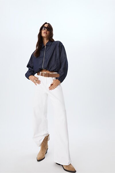 Stradivarius Denim puffer jacket