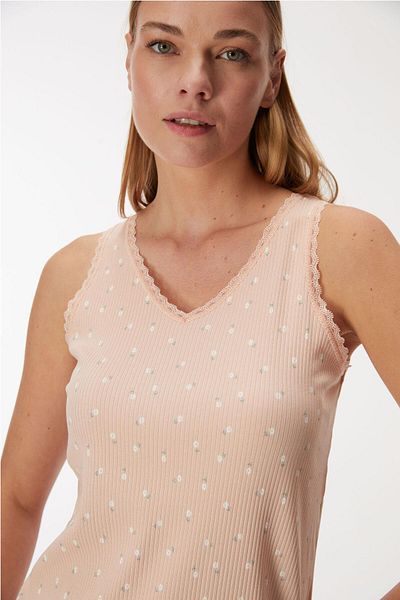 Anıl Women's Strap V-Neck Lace Detailed Shorts Pajamas Suit