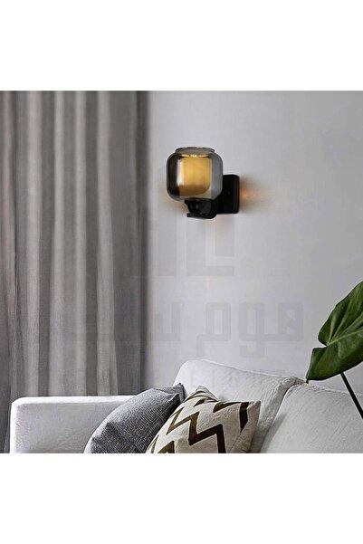 homelight ابليك مودرن اسود زجاج سموكي