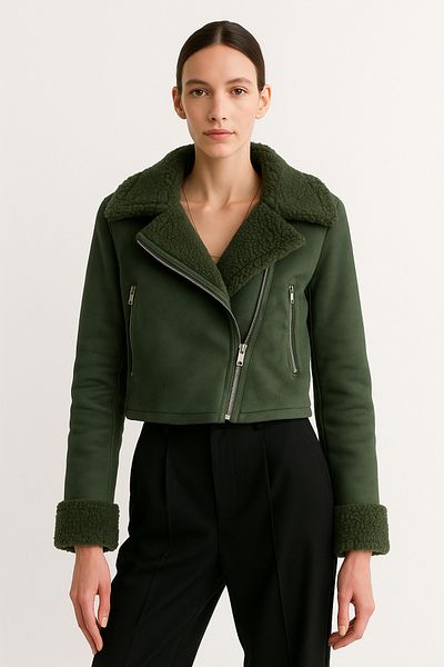 My Blog Green Dakota Suede Fur Coat
