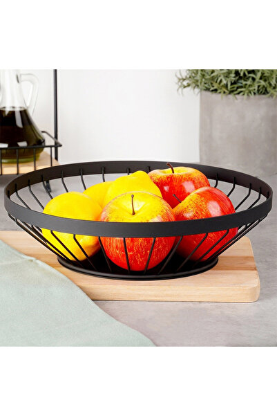 shumee MISTY black metal fruit basket 28 cm