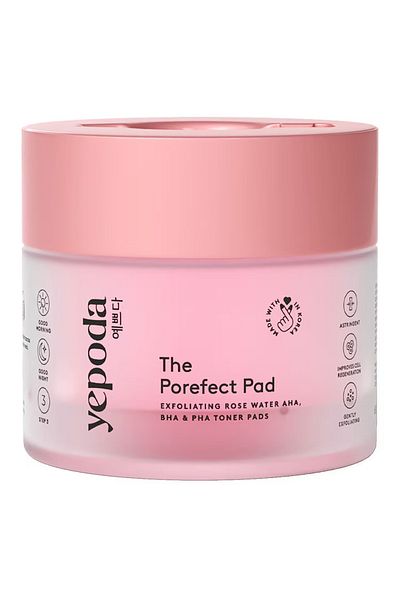 Yepoda The Porefect Pad – Revitalizing Peeling Pads with Rose Water, Aha, Bha and Pha 120 ml / 60 Bands