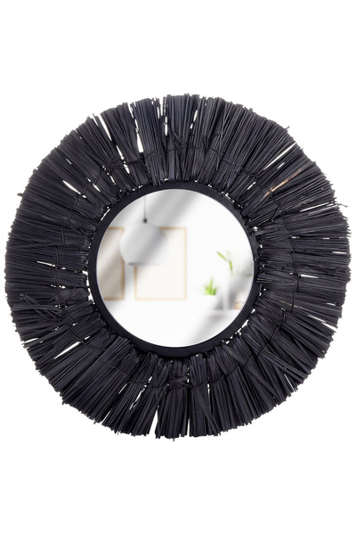 shumee Black round wall mirror 32 cm