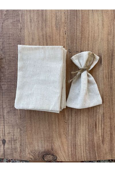 LİFENES Multi-Purpose Cloth Pouch/9X12Cm/50Pcs Linen Pouch\Lavender Pouch\Jewelry Pouch\Gift Pouch\Candle Pouch