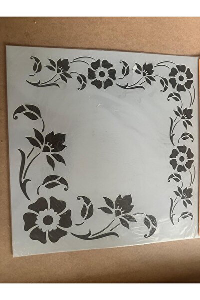 Atölyeizgi ÇİÇEK DESENLİ DUVAR AHŞAP ŞABLONU 40X40 CM