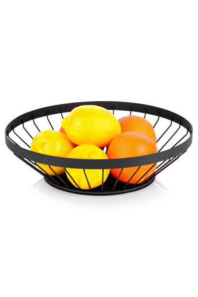 shumee MISTY black metal fruit basket 28 cm