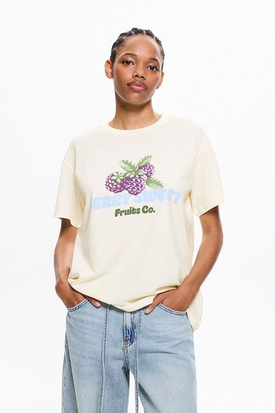 Pull & Bear Berry T-shirt