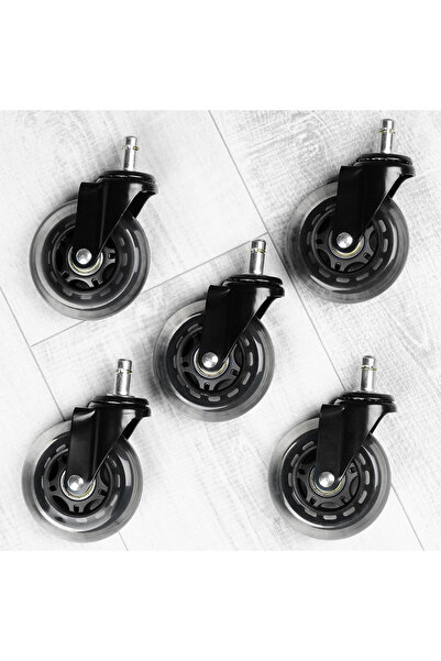 shumee Roți pentru fotoliu IKEA, cauciuc, 7,5 cm / 10 mm, 5 buc.