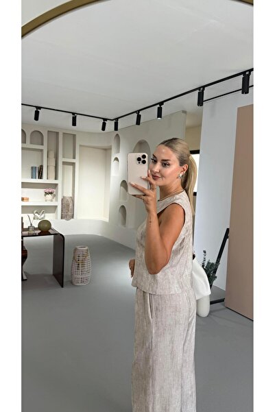 Sezgi Tekin Σετ παντελονιών Premium Series Mink Crinkle Vest