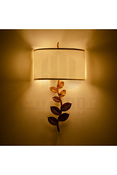 homelight Antique gold applique, white shade