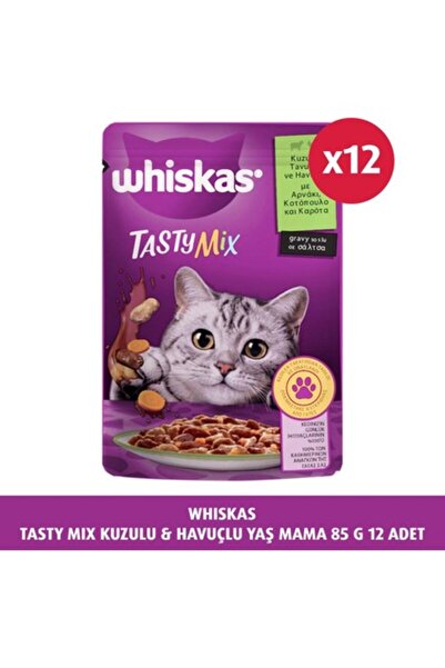 Whiskas Tasty Mix Kuzulu & Havuçlu Yaş Mama 85 G 12X