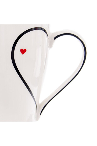 shumee 380ml heart-shaped porcelain mug