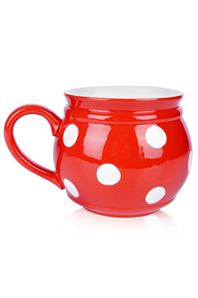 shumee Cană ceramică cu buline roșii, 950 ml